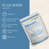 Raw Unroasted Flax Seeds naturally rich in Omega-3 fatty acids Helps in cholesterol levels, weight loss or management and strong Bones - 225 Grams
